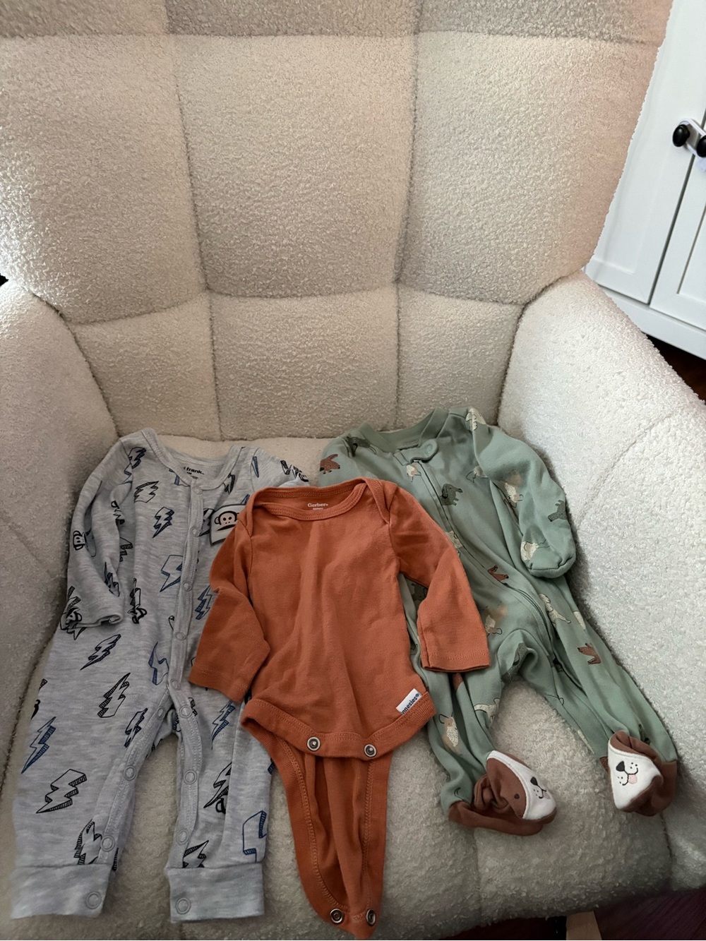 Gerber Rust Orange Long-Sleeve Baby Bodysuit